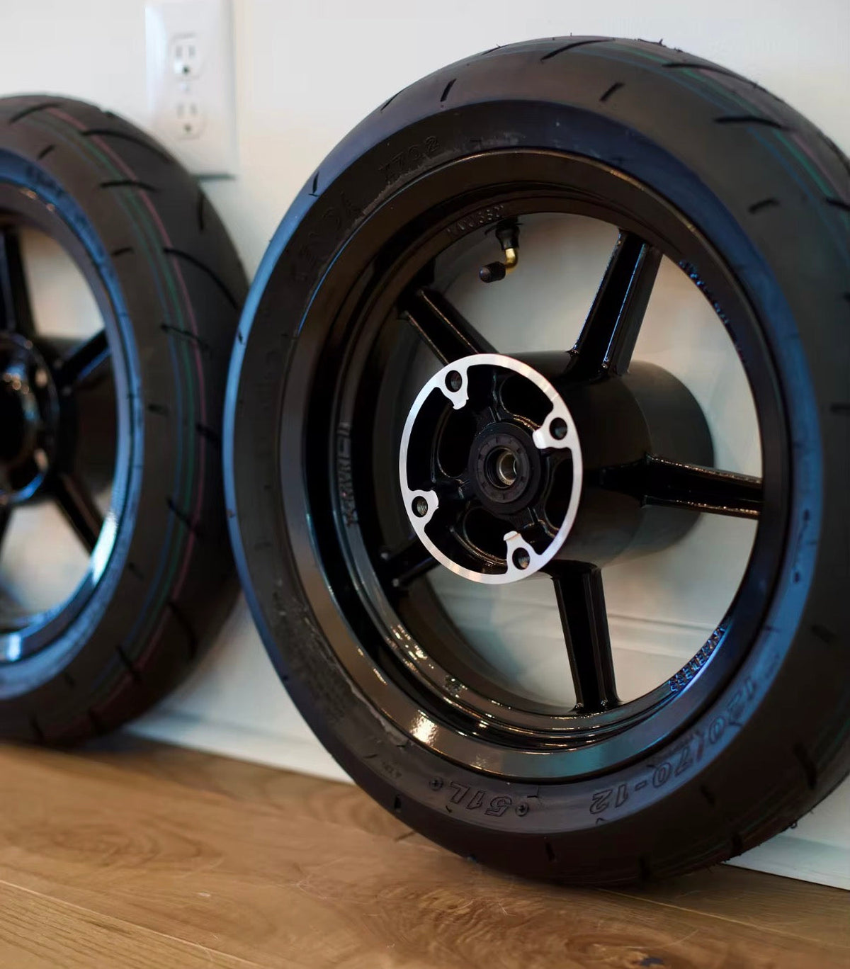 12” Kenda Curve Supermoto Wheel Set for Tuttio & Yozma Electric Dirt Bikes (Front & Rear)